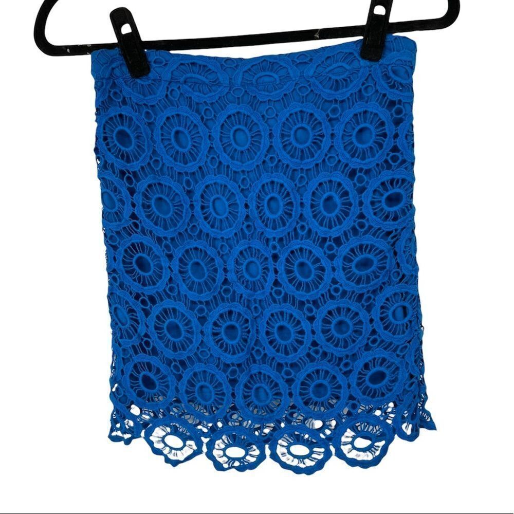 JACK BB Dakota Blue Williams Cotton Crochet Skirt Womens 2